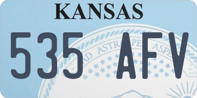 KS license plate 535AFV