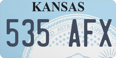 KS license plate 535AFX