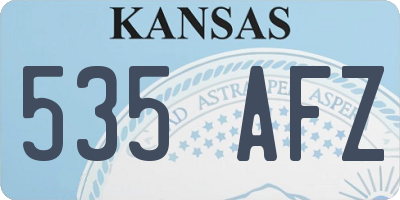 KS license plate 535AFZ