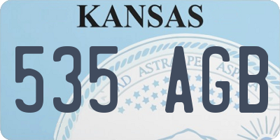 KS license plate 535AGB