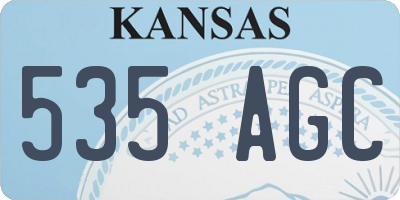 KS license plate 535AGC