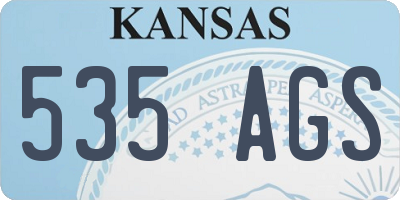 KS license plate 535AGS