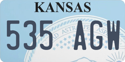 KS license plate 535AGW