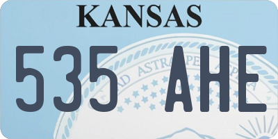 KS license plate 535AHE