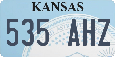 KS license plate 535AHZ