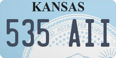 KS license plate 535AII