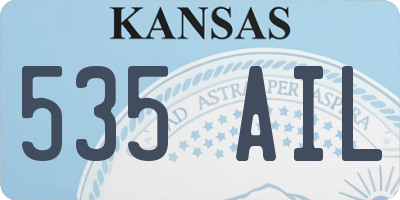KS license plate 535AIL