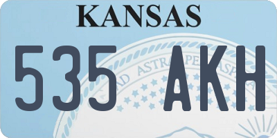 KS license plate 535AKH