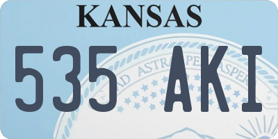 KS license plate 535AKI