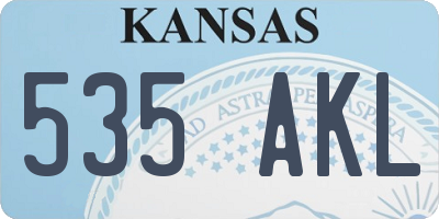 KS license plate 535AKL