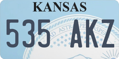 KS license plate 535AKZ