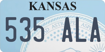 KS license plate 535ALA