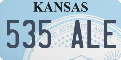 KS license plate 535ALE