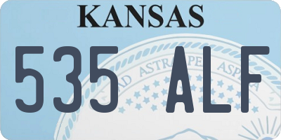 KS license plate 535ALF