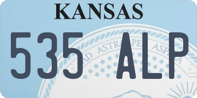 KS license plate 535ALP