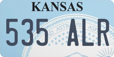 KS license plate 535ALR