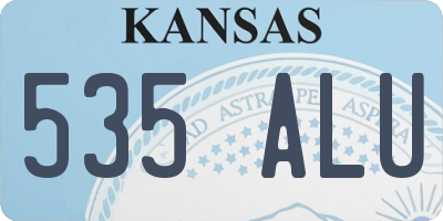 KS license plate 535ALU