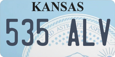 KS license plate 535ALV