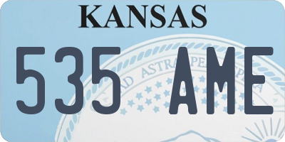 KS license plate 535AME