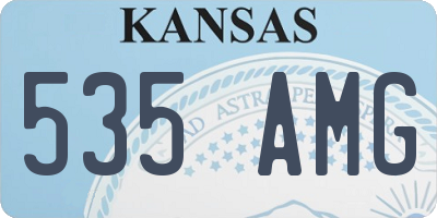 KS license plate 535AMG