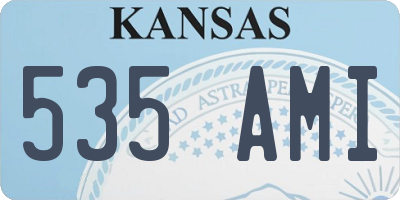 KS license plate 535AMI