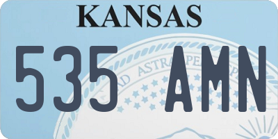 KS license plate 535AMN