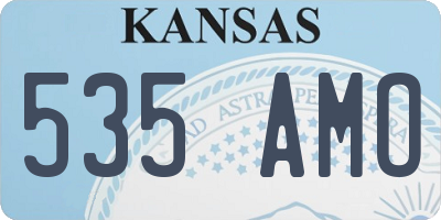 KS license plate 535AMO