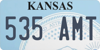 KS license plate 535AMT