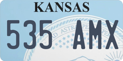 KS license plate 535AMX