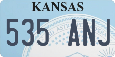 KS license plate 535ANJ