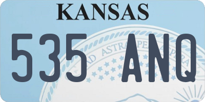 KS license plate 535ANQ