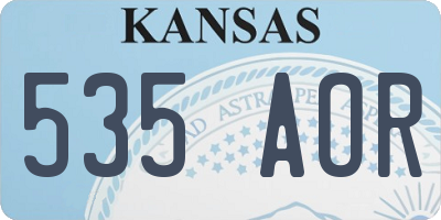 KS license plate 535AOR