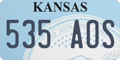 KS license plate 535AOS