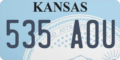 KS license plate 535AOU