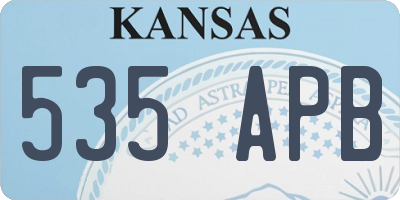 KS license plate 535APB