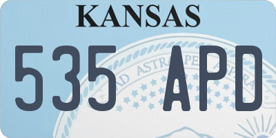 KS license plate 535APD