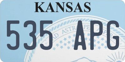 KS license plate 535APG