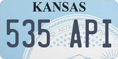 KS license plate 535API