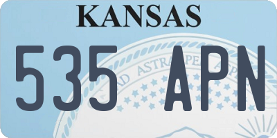 KS license plate 535APN