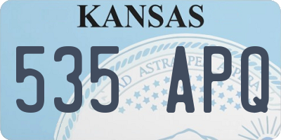 KS license plate 535APQ