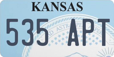 KS license plate 535APT