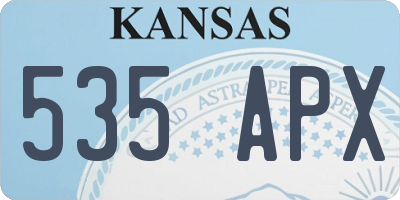 KS license plate 535APX