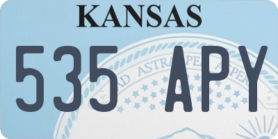 KS license plate 535APY
