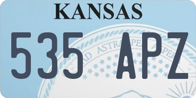 KS license plate 535APZ