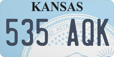 KS license plate 535AQK