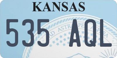 KS license plate 535AQL