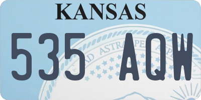 KS license plate 535AQW