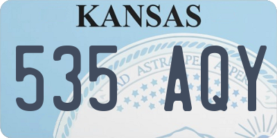 KS license plate 535AQY