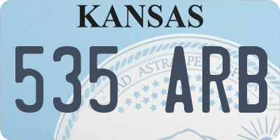 KS license plate 535ARB