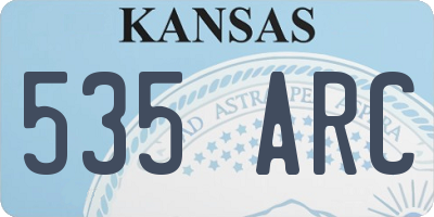 KS license plate 535ARC